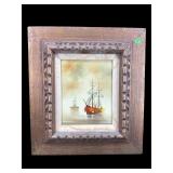 MCM NAUTICAL PAINTING ON CANVAS SIGNED MARINI