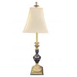BLACK AND GOLD DECORATED TABLE LAMP