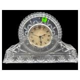 LARGE CUT CRYSTAL QUARTZ MOVEMENT MANTLE CLOCK