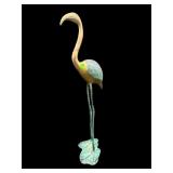 BRASS CRANE STATUE