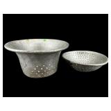 LOT OF 2 PRIMITIVE STRAINERS