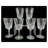 SET OF 6 WATERFORD CRYSTAL LISMORE WINE GLASSES
