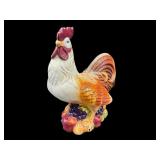 LARGE COLORFUL CERAMIC ROOSTER CHICKEN