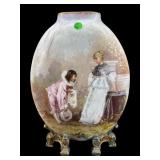 LARGE ANTIQUE PORCELAIN SEVRES STYLE FIGURAL AS IS