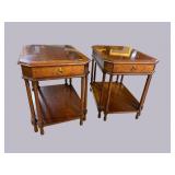 2 PENNSYLVANIA HOUSE CHERRY BANDED END TABLES