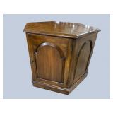 CHERRY HECTOGON SHAPE COMMODE TABLE