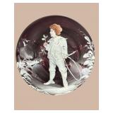 MARY GREGORY STYLE AMETHYST GLASS TRINKET BOX