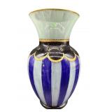 ARTIST SIGNED HAND PAINTED FLARE TOP GLASS VASE