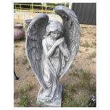 LARGE FIBERGLASS GUARDIAN ANGEL FIGURE