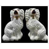 2 VINTAGE STAFFORDSHIRE DOGS