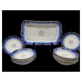 12 PCS ANTIQUE LS & S CARLSBAD AUSTRIA BLUE AND