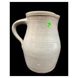 ANTIQUE SALT GLAZE STONEWARE WATER PITCHER