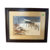 WINTER LANSCAPE WATERCOLOR