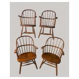 4 OAK QUALITY WINDSOR ARM CHAIRS