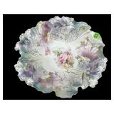 RS PRUSSIA FLORAL IRIDESCENT PORCELAIN SERVING