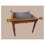 MAITLAND SMITH LEATHER TOP GAME TABLE