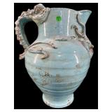 VERY LARGE TUSCANY ITALY POTTERY SEA LIFE PITCHER
