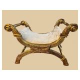 GOLD DECORATED ORNATE BENCH