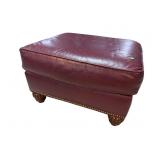 BRADINGTON & YOUNG LEATHER OTTOMAN