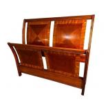 CHERRY ALL BANDED QUEEN SIZE SLEIGH BED