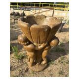 CONCRETE TRIPLE CHERUB PEDESTAL PLANTER