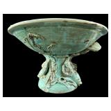 TUSCANY ITALY SEA LIFE POTTERY BIRD BATH