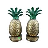 PR OF WILDWOOD SOLID BRASS PINEAPPLE BOOKENDS