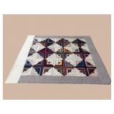 ANTIQUE HANDMADE LOG CABIN QUILT