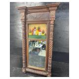 19th CENTURY FEDERAL MAHOGANY MIRROR