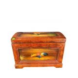 LARGE HAND PAINTED ROOSTER WOODEN BOX