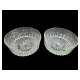 PAIR OF LARGE CUT CRYSTAL SERVING BOWLS ARCOROC