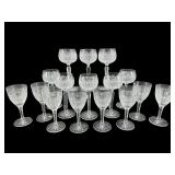 SET OF 16 BRILLIANT CUT CRYSTAL STEMS