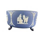 WEDGWOOD JASPERWARE LARGE FOOTED BLUE BOWL
