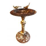 CAST IRON BIRD BATH ORNATE BASE