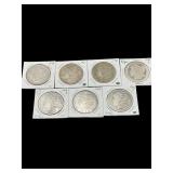 LOT OF 7 MORGAN SILVER DOLLARS SOME KEY DATES