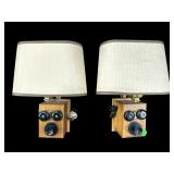 PR OF TELEPHONE ELECTRIFIED WALL SCONCES