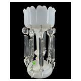 LARGE MILK GLASS MANTLE LUSTER