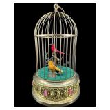 SWITZERLAND REUGE MECHANICAL SINGING BIRDS IN CAGE