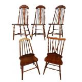 LOT OF 5 WINDSOR CHAIRS