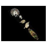 LOT OF SIVER TONE COSTUME PINS