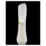 LARGE FENTON HOBNAIL MILK GLASS SWUNG VASE