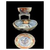 LOT OF 3 PORCELAIN IMARI BOWLS