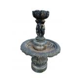 3 PC 2 TIER FIGURAL CONCRETE FOUNTAIN