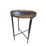 MARBLE TOP IRON TABLE