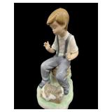 NAO BY LLADRO BOY WITH PUPPY FIGURINE