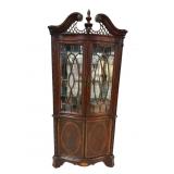 VINEYARD FURNITURE MAHOGANY INLAID CORNER CABINET