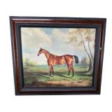 OIL ON CANVAS PAINTING OF HORSE