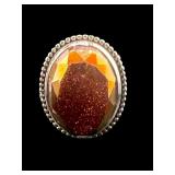 DESIGNER MARIANNA STERLING DRUZY QUARTZ RING;