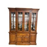 SUMTER CABINET CO SOLID CHERRY CHINA CLOSET