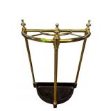 BRASS AND CAST IRON ANTIQUE UMBRELLA STAND